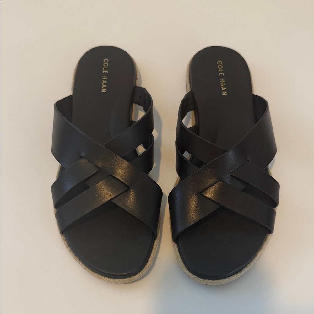 Cole Haan Women's Black Crisscross Sandals